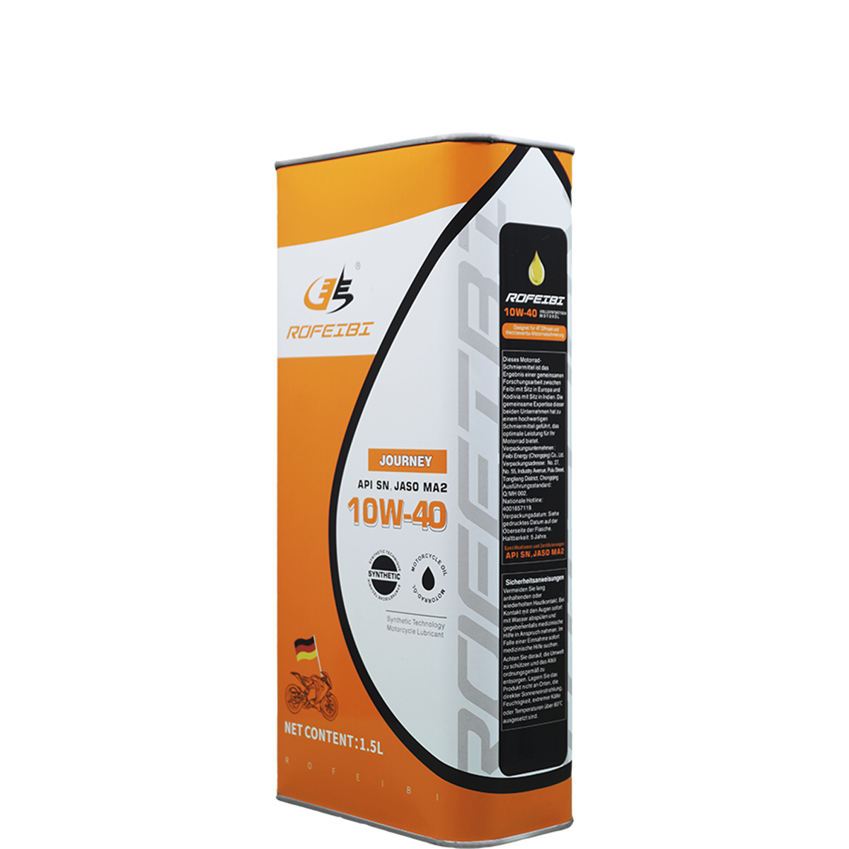 FEIBI JOURNEY Synthetic Motorcycle Oil SN MA2 10W-40 1.5L