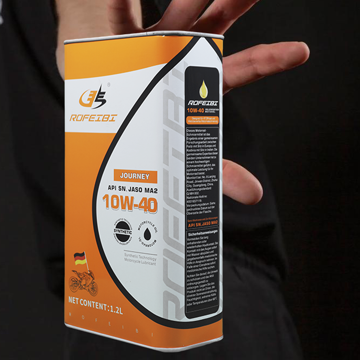 FEIBI JOURNEY Synthetic Motorcycle Oil SN MA2 10W-40 1.2L