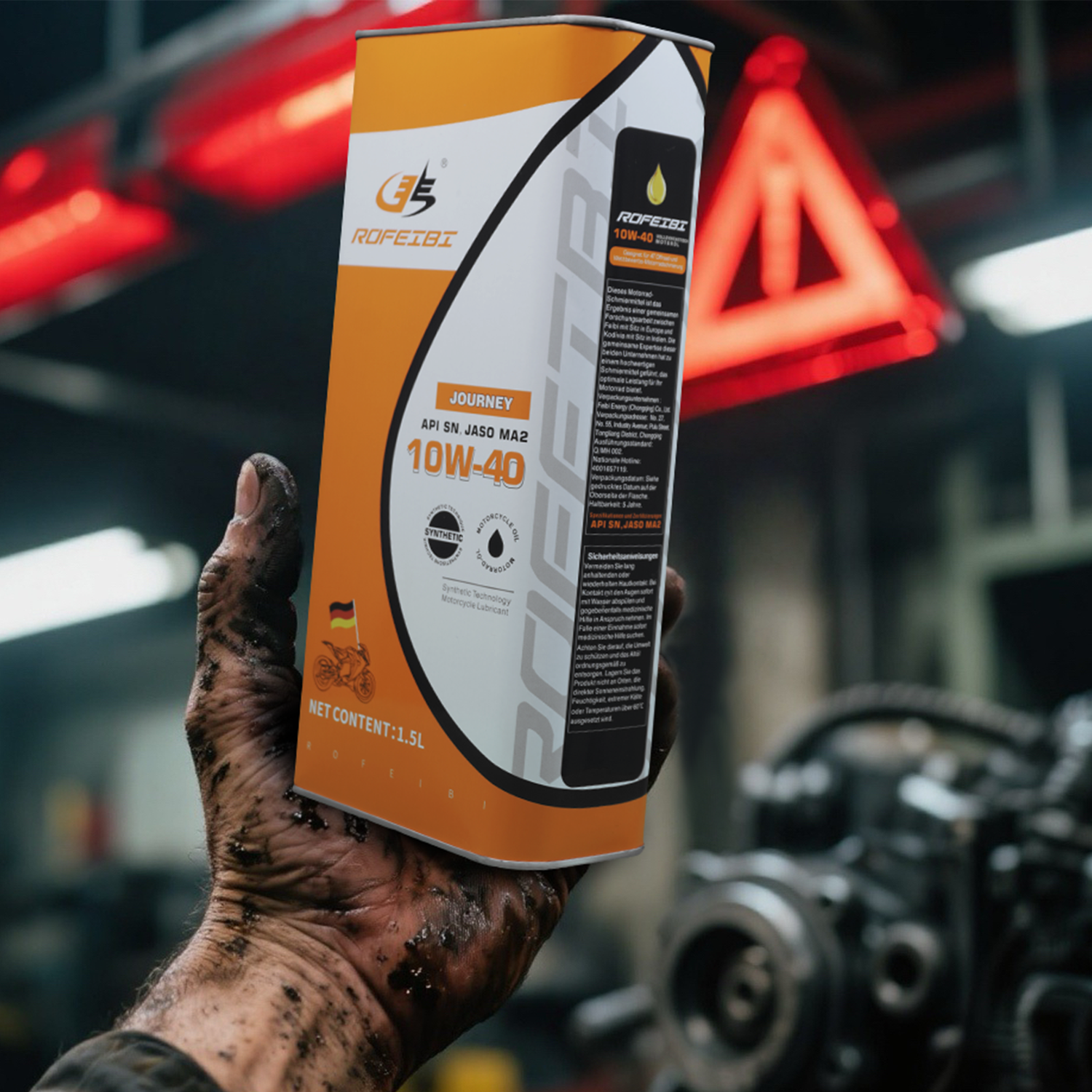 FEIBI JOURNEY Synthetic Motorcycle Oil SN MA2 10W-40 1.5L