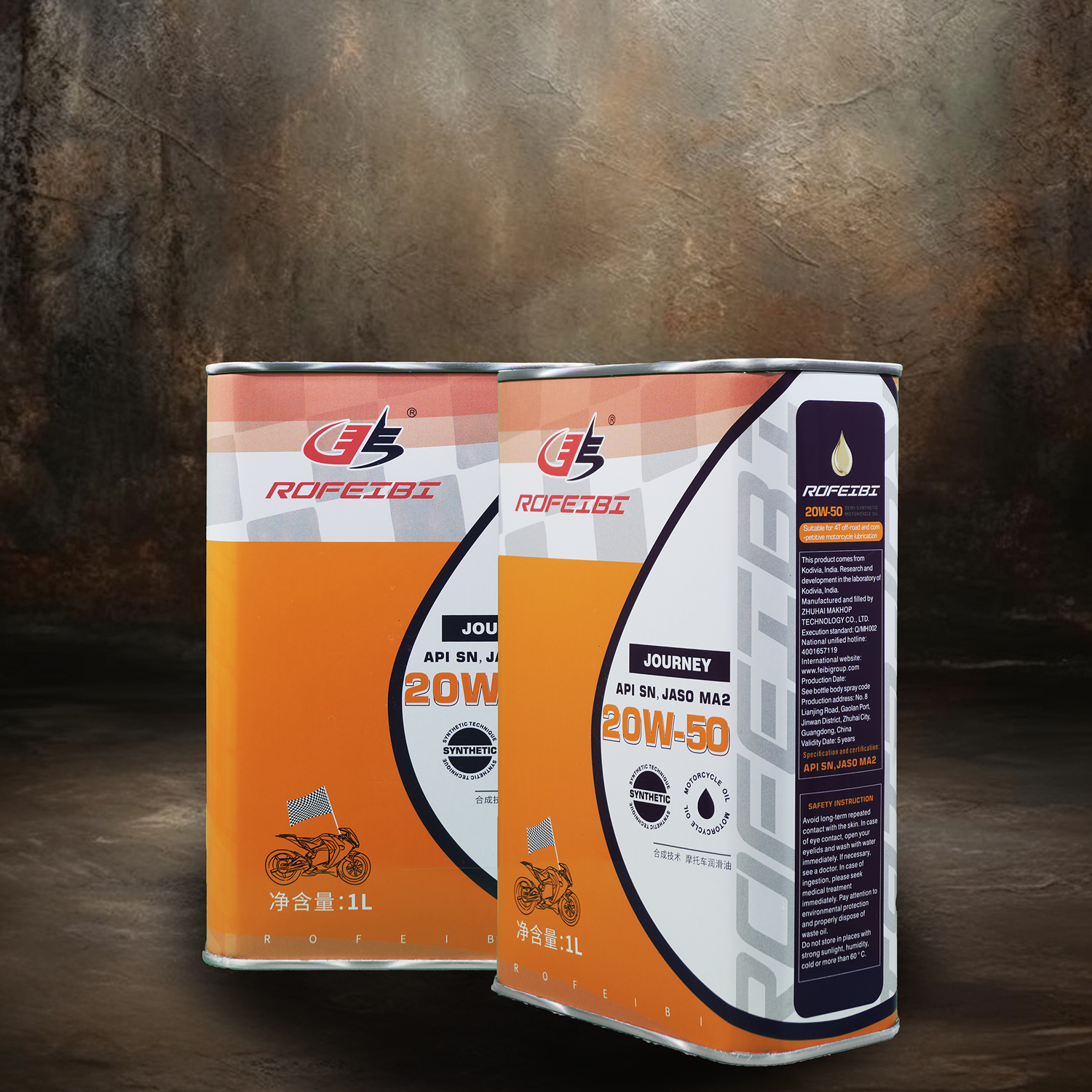 FEIBI JOURNEY Synthetic Motorcycle Oil SN MA2 20W-50