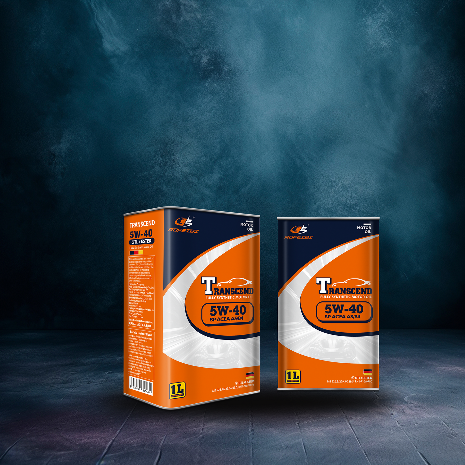 FEIBI Transcend Full Synthetic Motor Oil SP ACEA A3/B4 5W-40 4L