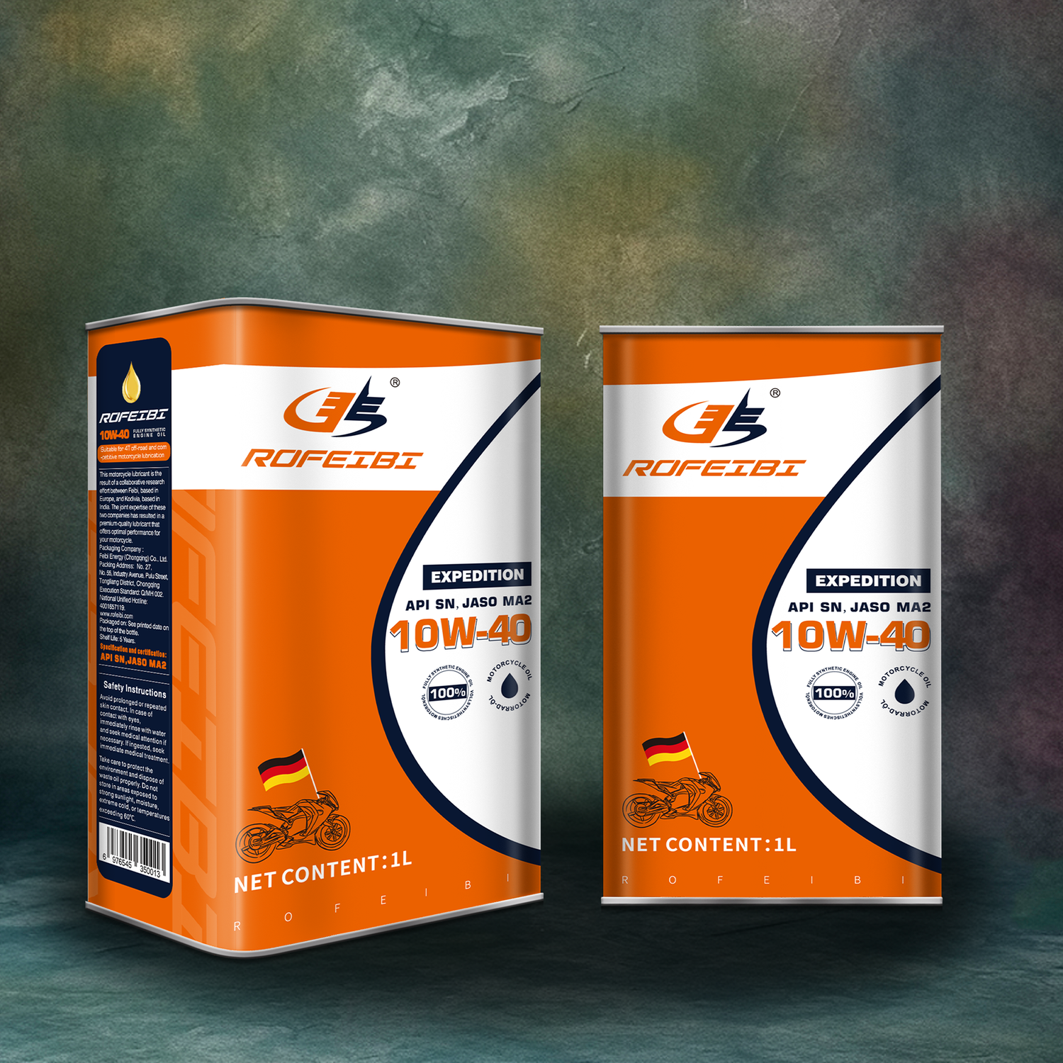 FEIBI EXPEDITION Fully Synthetic Motorcycle Oil SN MA2 10W-40