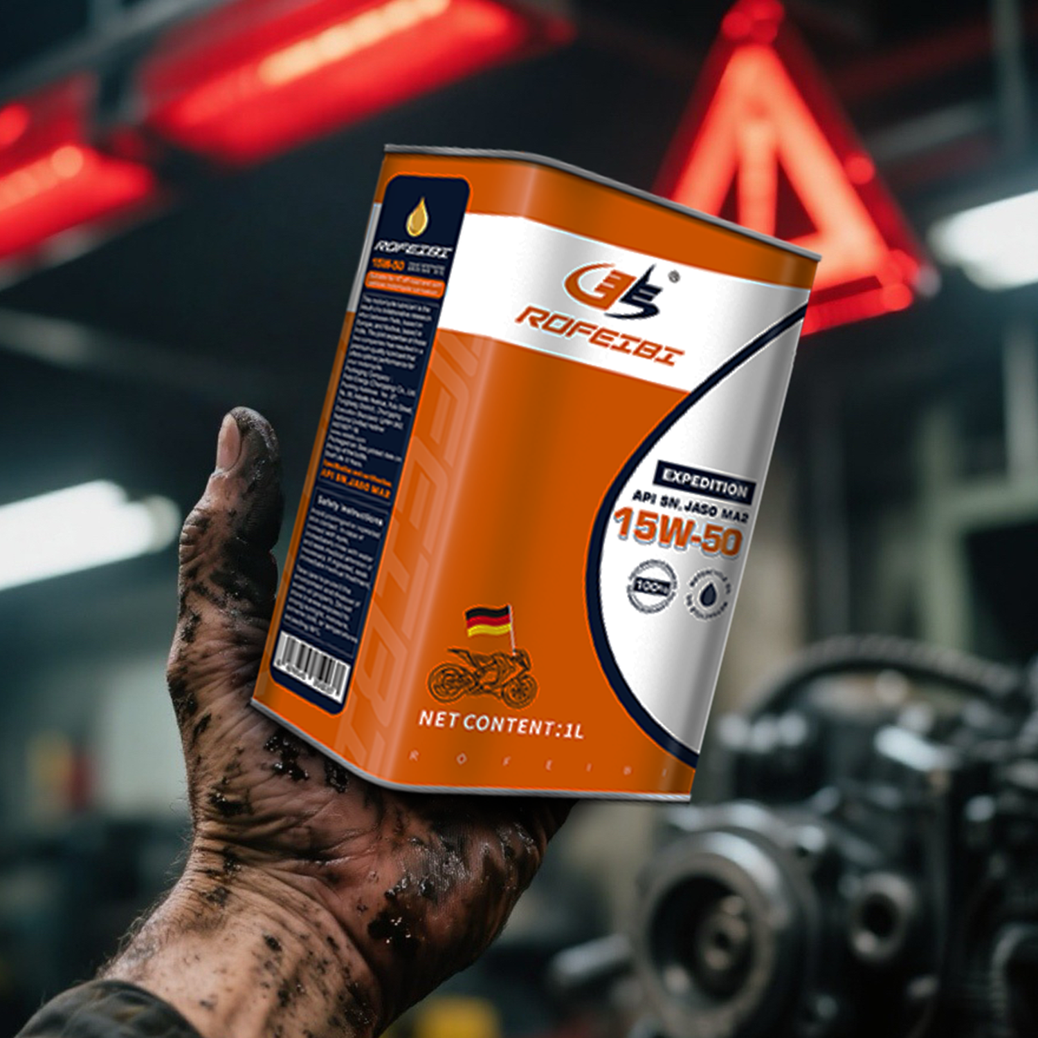 FEIBI EXPEDITION Fully Synthetic Motorcycle Oil SN MA2 15W-50