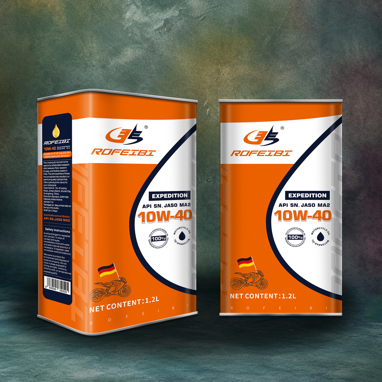 FEIBI EXPEDITION Fully Synthetic Motorcycle Oil SN MA2 10W-40 1.2L