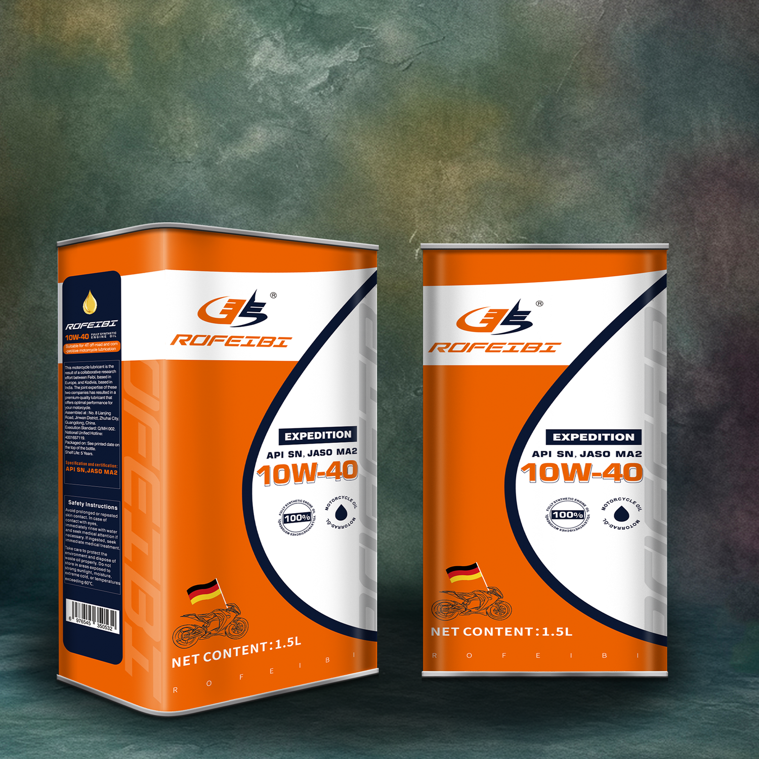 FEIBI EXPEDITION Fully Synthetic Motorcycle Oil SN MA2 10W-40 1.5L