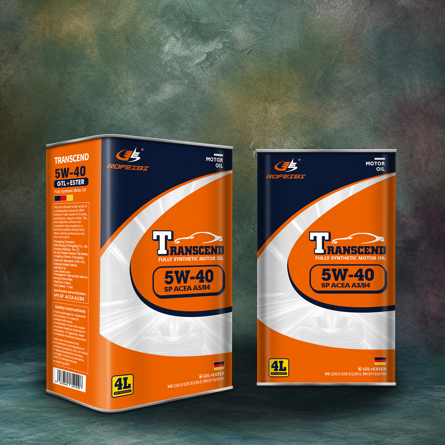 FEIBI Transcend Full Synthetic Motor Oil SP ACEA A3/B4 5W-40 4L