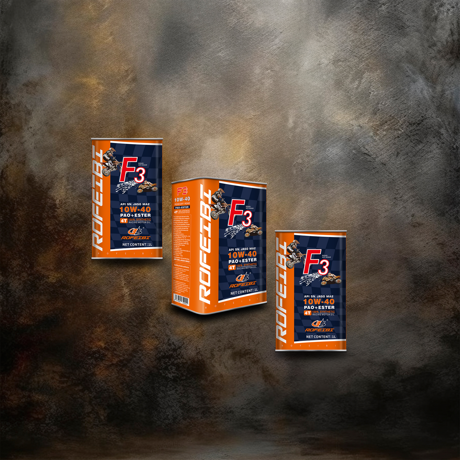 FEIBI F3 PAO+ESTER Fully Synthetic Motorcycle Engine Oil SN MA2 10W-40