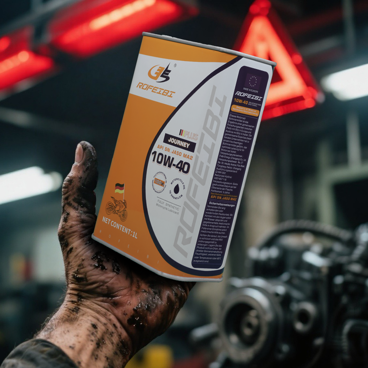 Feibi Journey PLUS Full Synthetic Motorcycle Engine Lubricant SN MA2 10W-40