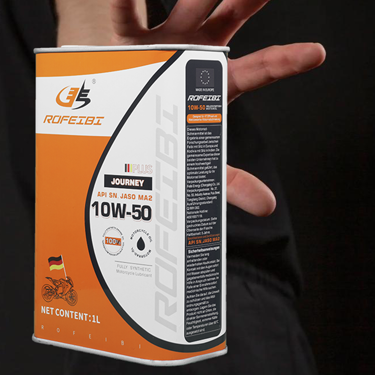 Feibi Journey PLUS Full Synthetic Motorcycle Engine Lubricant SN MA2 10W-50