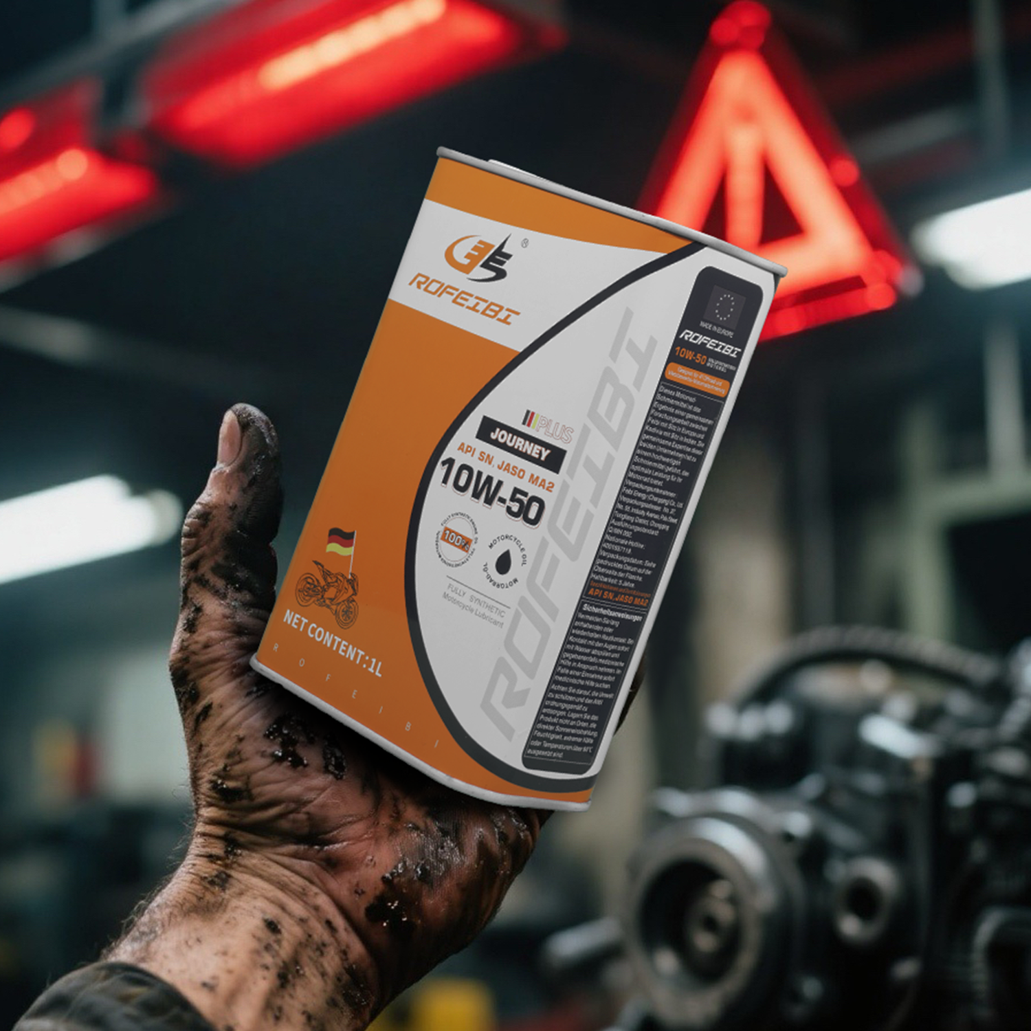 Feibi Journey PLUS Full Synthetic Motorcycle Engine Lubricant SN MA2 10W-50