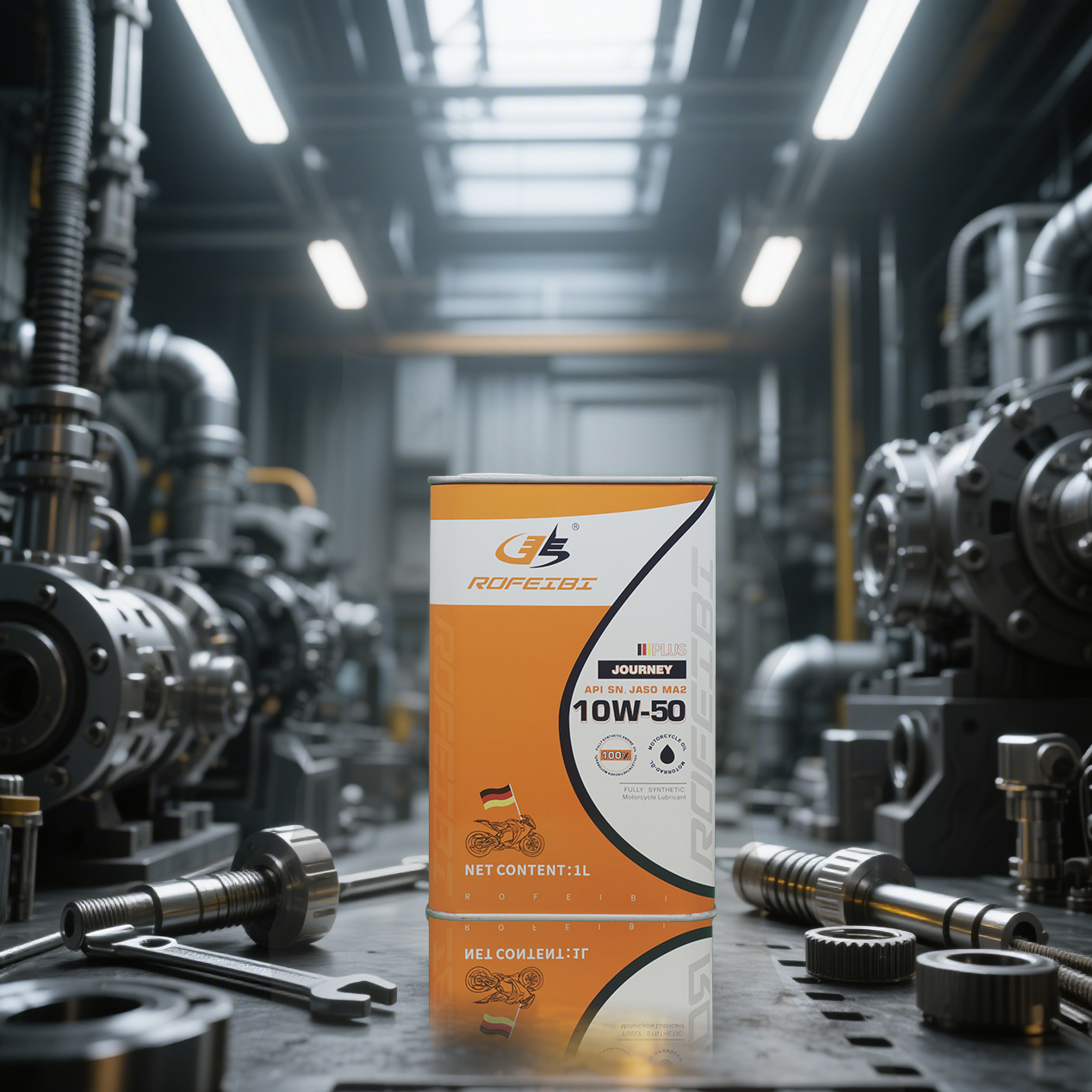 Feibi Journey PLUS Full Synthetic Motorcycle Engine Lubricant SN MA2 10W-50