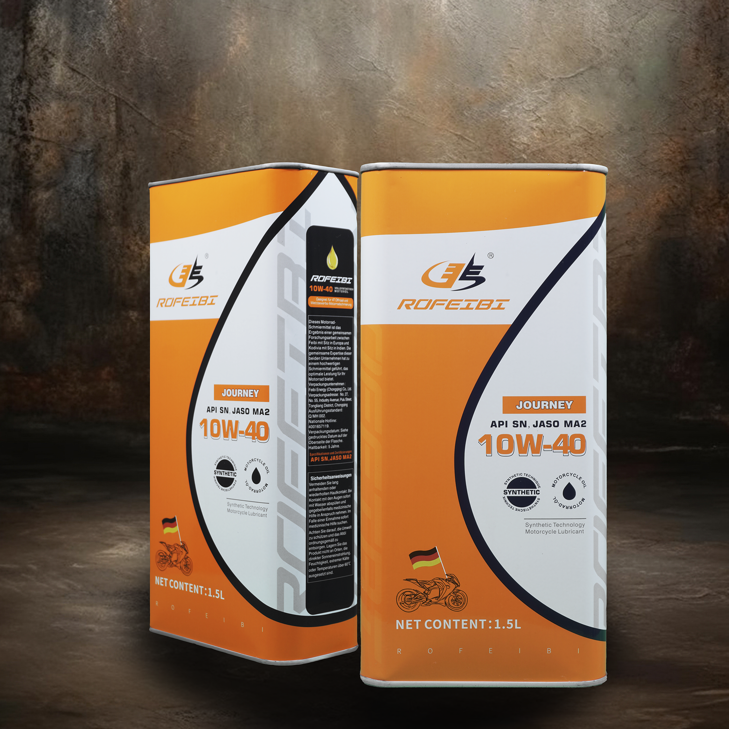 FEIBI JOURNEY Synthetic Motorcycle Oil SN MA2 10W-40 1.5L