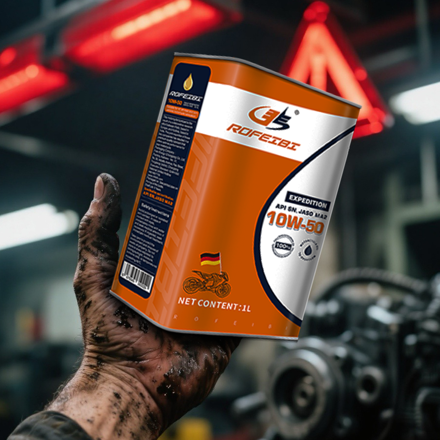 FEIBI EXPEDITION  Fully Synthetic Motorcycle Oil SN MA2 10W-50-1L