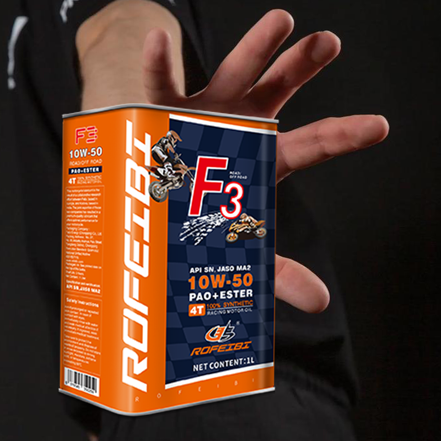 FEIBI F3 PAO+ESTER Fully Synthetic Motorcycle Engine Oil SN MA2 10W-40