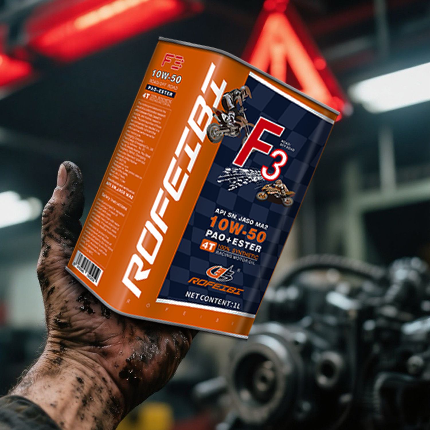 FEIBI F3 PAO+ESTER Fully Synthetic Motorcycle Engine Oil SN MA2 10W-40