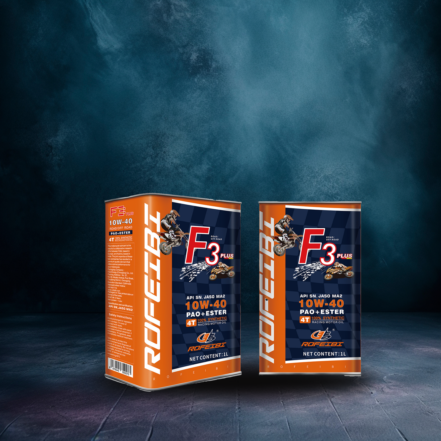 FEIBI F3 PAO+ESTER Fully Synthetic Motorcycle Engine Oil SN MA2 10W-40